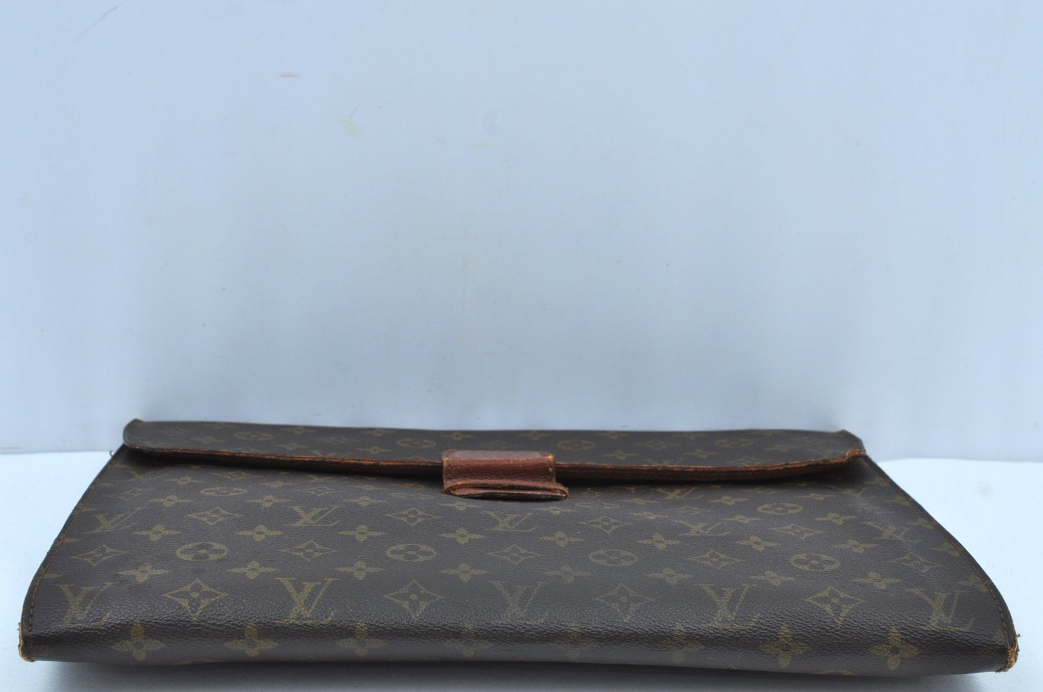 Authentic Louis Vuitton Monogram Poche Ministre Document Case Old Model LV K8730
