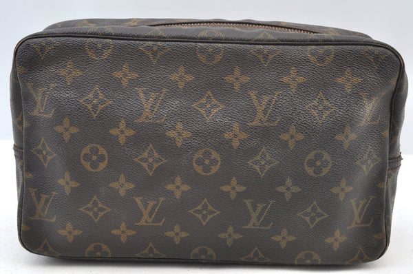Auth Louis Vuitton Monogram Trousse Toilette 28 Clutch Bag M47522 Junk K8733