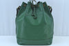 Authentic Louis Vuitton Epi Noe Shoulder Drawstring Bag Green M44004 LV K8734