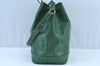Authentic Louis Vuitton Epi Noe Shoulder Drawstring Bag Green M44004 LV K8734