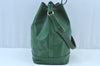 Authentic Louis Vuitton Epi Noe Shoulder Drawstring Bag Green M44004 LV K8734