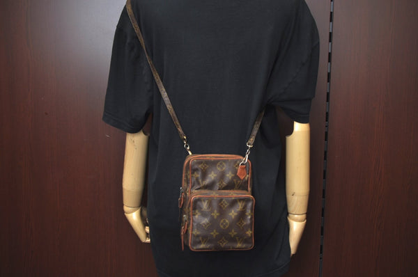 Authentic Louis Vuitton Monogram Amazone Shoulder Cross Body Bag Old Model K8751