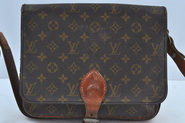 Authentic Louis Vuitton Monogram Cartouchiere GM Shoulder Bag Old Model K8753