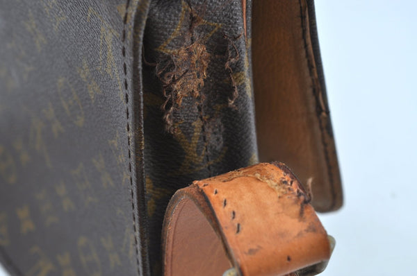 Authentic Louis Vuitton Monogram Cartouchiere GM Shoulder Bag Old Model K8753