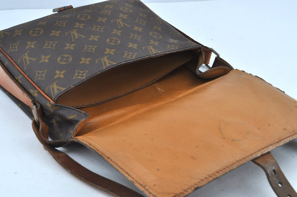 Authentic Louis Vuitton Monogram Cartouchiere GM Shoulder Bag Old Model K8753