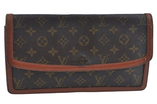 Auth Louis Vuitton Monogram Pochette Dame GM Clutch Hand Bag Old Model LV K8763