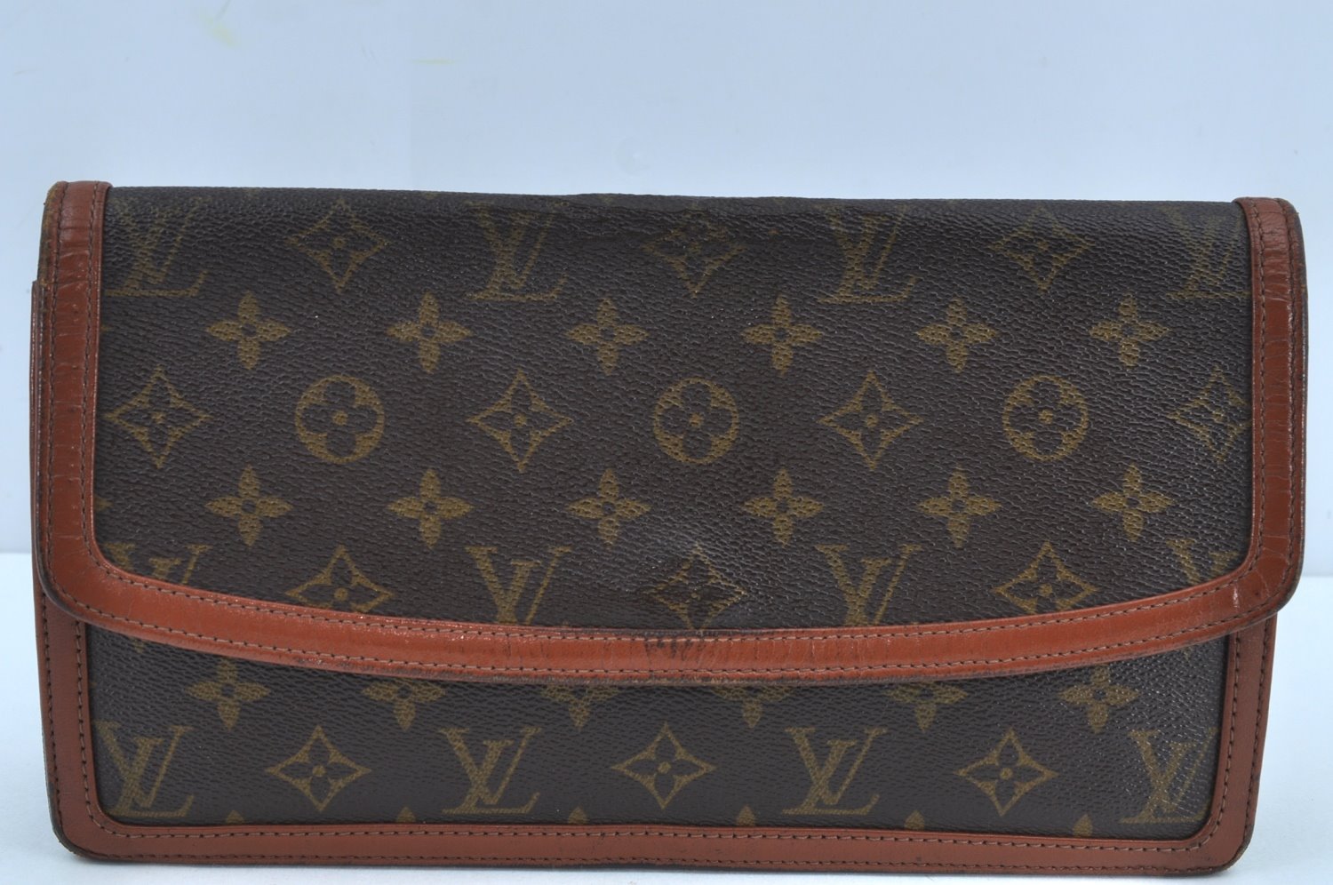 Auth Louis Vuitton Monogram Pochette Dame GM Clutch Hand Bag Old Model LV K8763