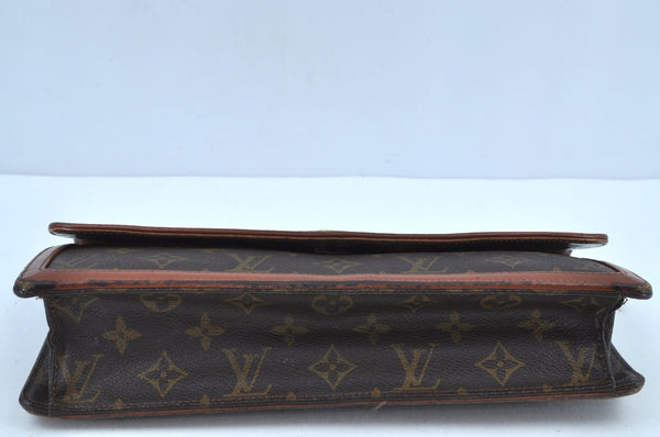 Auth Louis Vuitton Monogram Pochette Dame GM Clutch Hand Bag Old Model LV K8763