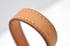 Authentic Louis Vuitton Leather Shoulder Strap For Bucket PM 27.6" Beige K8776