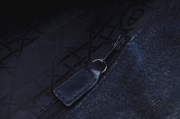 Authentic Christian Dior Lady Dior Cannage Denim 2Way Hand Bag Blue K8801