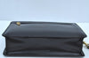 Authentic BALLY Vintage Leather Clutch Hand Bag Purse Black K8804