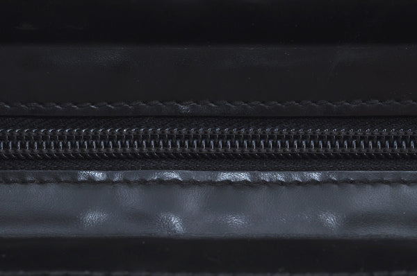 Authentic BALLY Vintage Leather Clutch Hand Bag Purse Black K8804