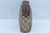 Authentic GUCCI Web Sherry Line Clutch Hand Bag Purse GG PVC Leather Brown K8808