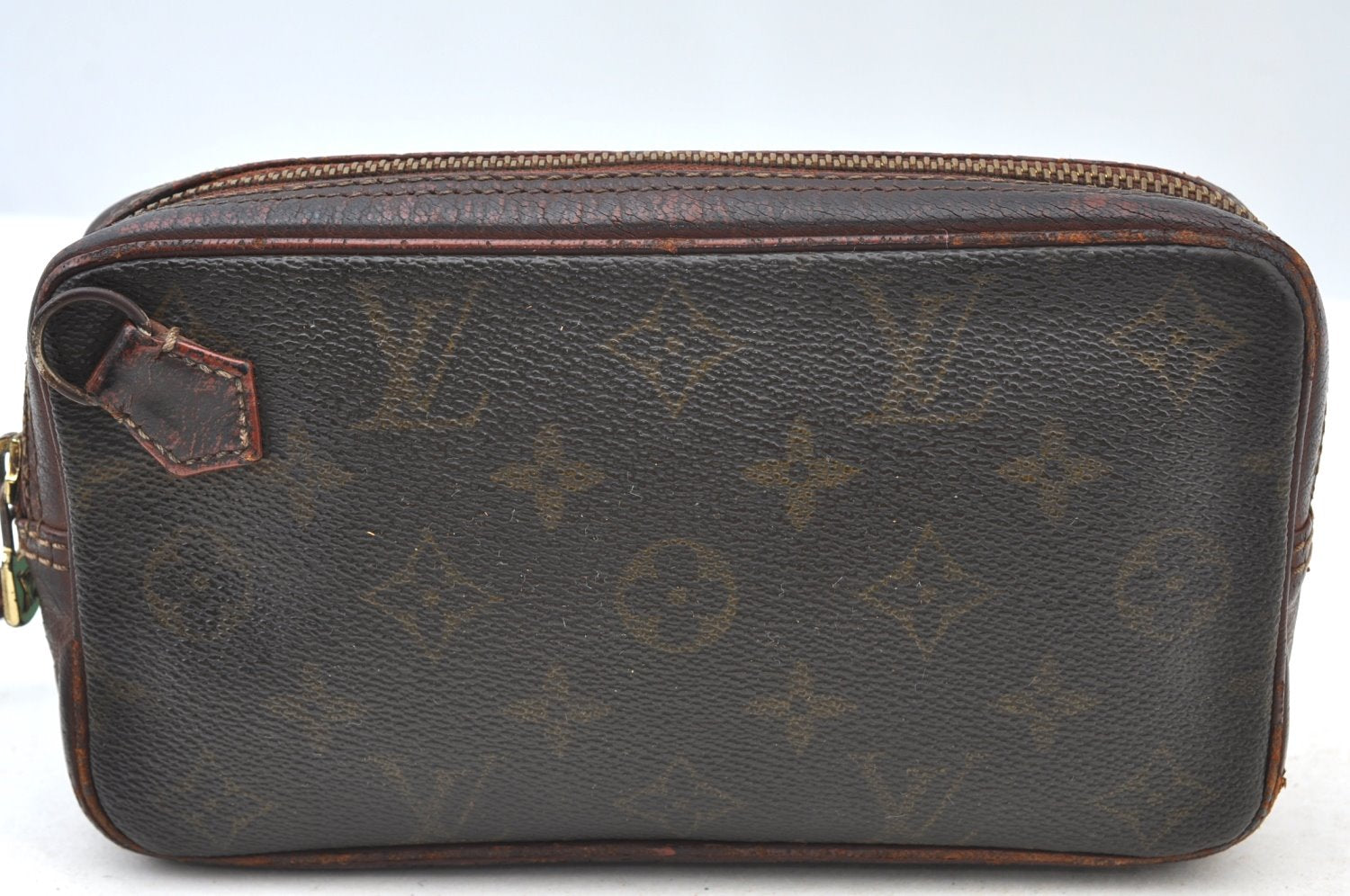 Authentic Louis Vuitton Monogram Pochette Sport Clutch Hand Bag LV Junk K8827