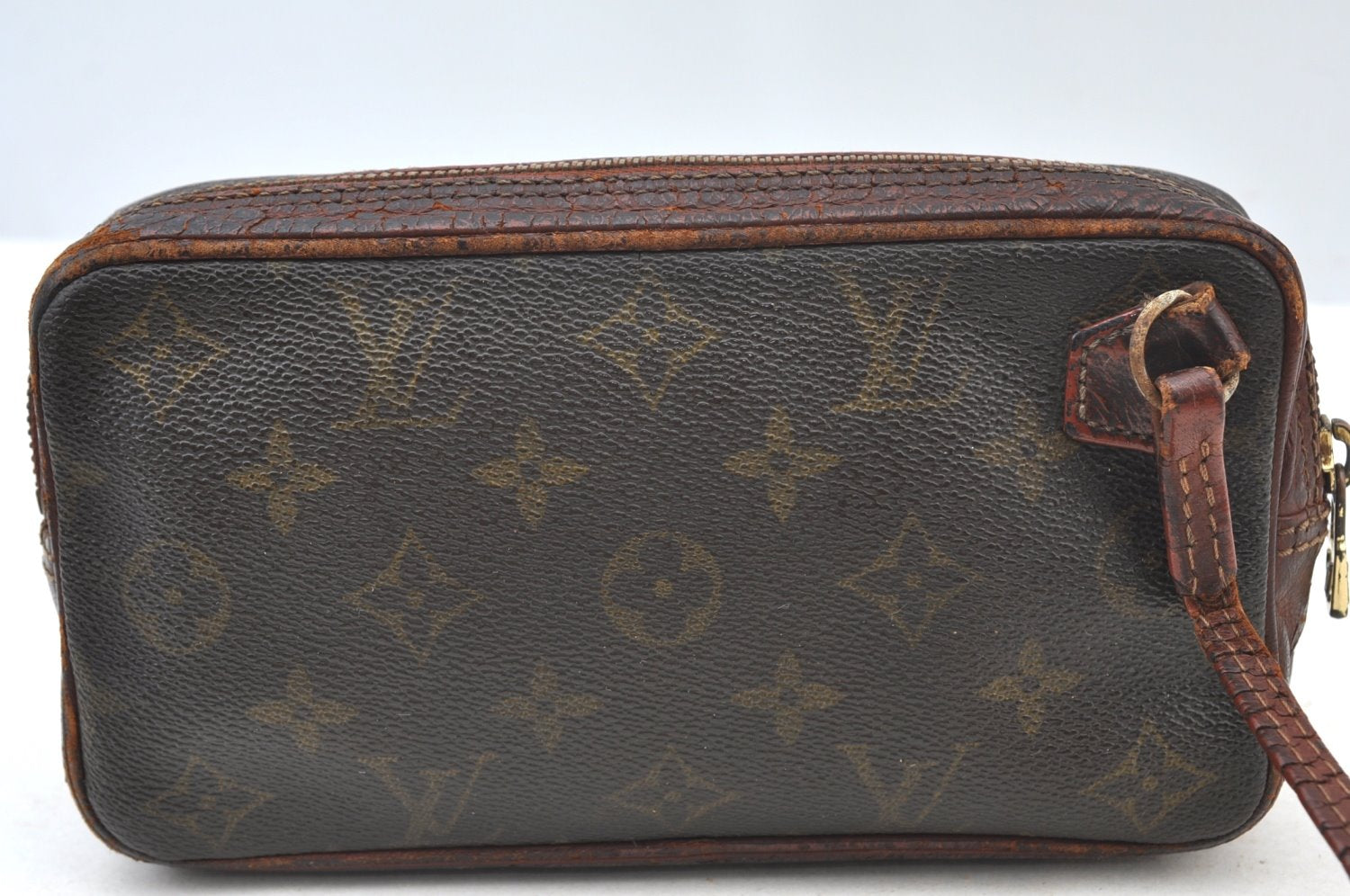 Authentic Louis Vuitton Monogram Pochette Sport Clutch Hand Bag LV Junk K8827