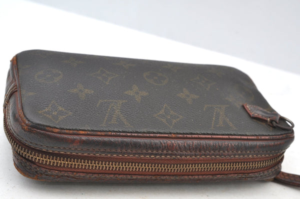 Authentic Louis Vuitton Monogram Pochette Sport Clutch Hand Bag LV Junk K8827