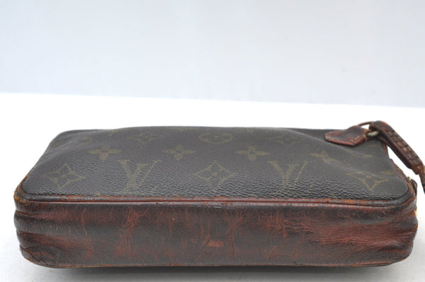 Authentic Louis Vuitton Monogram Pochette Sport Clutch Hand Bag LV Junk K8827