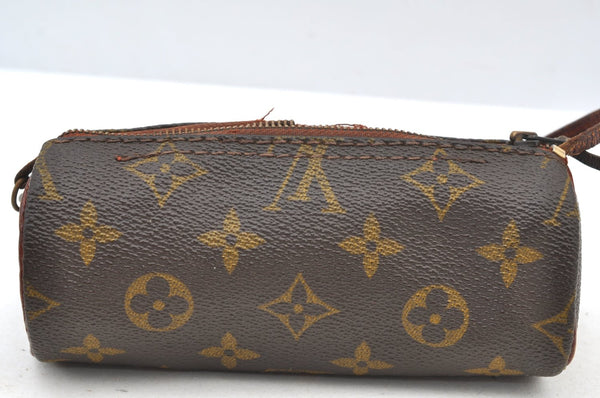 Authentic Louis Vuitton Monogram Papillon Pouch Old Model LV Junk K8828