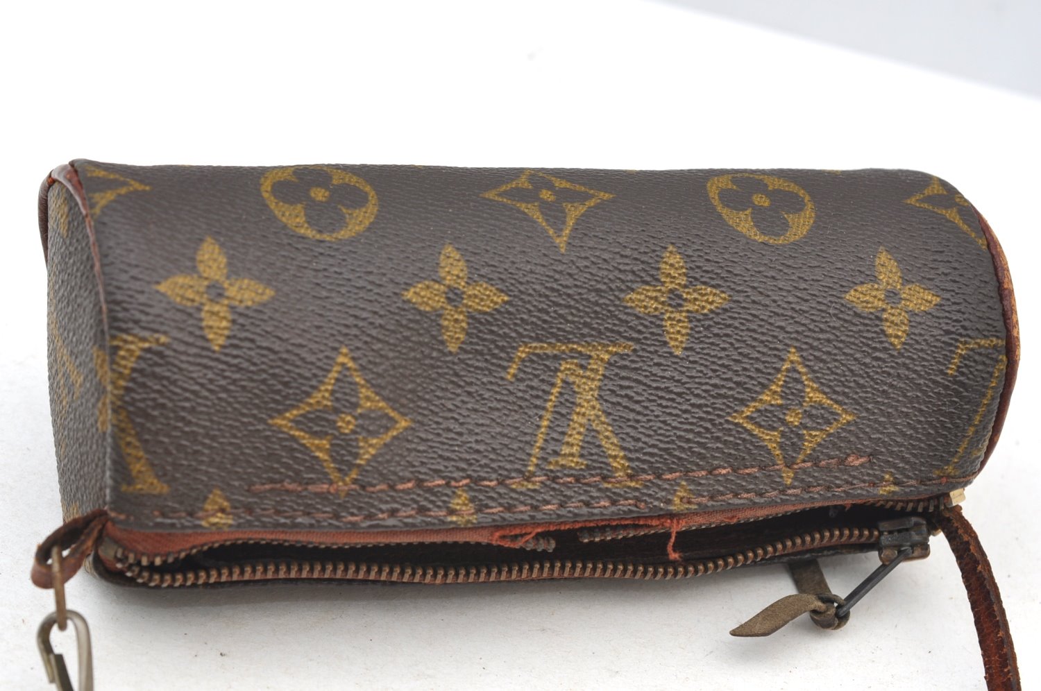 Authentic Louis Vuitton Monogram Papillon Pouch Old Model LV Junk K8828