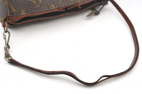 Authentic Louis Vuitton Monogram Papillon Pouch Old Model LV Junk K8828