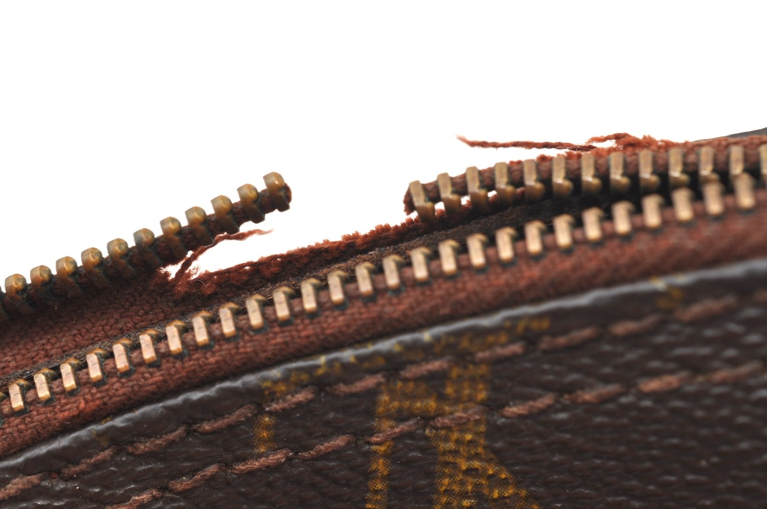 Authentic Louis Vuitton Monogram Papillon Pouch Old Model LV Junk K8828