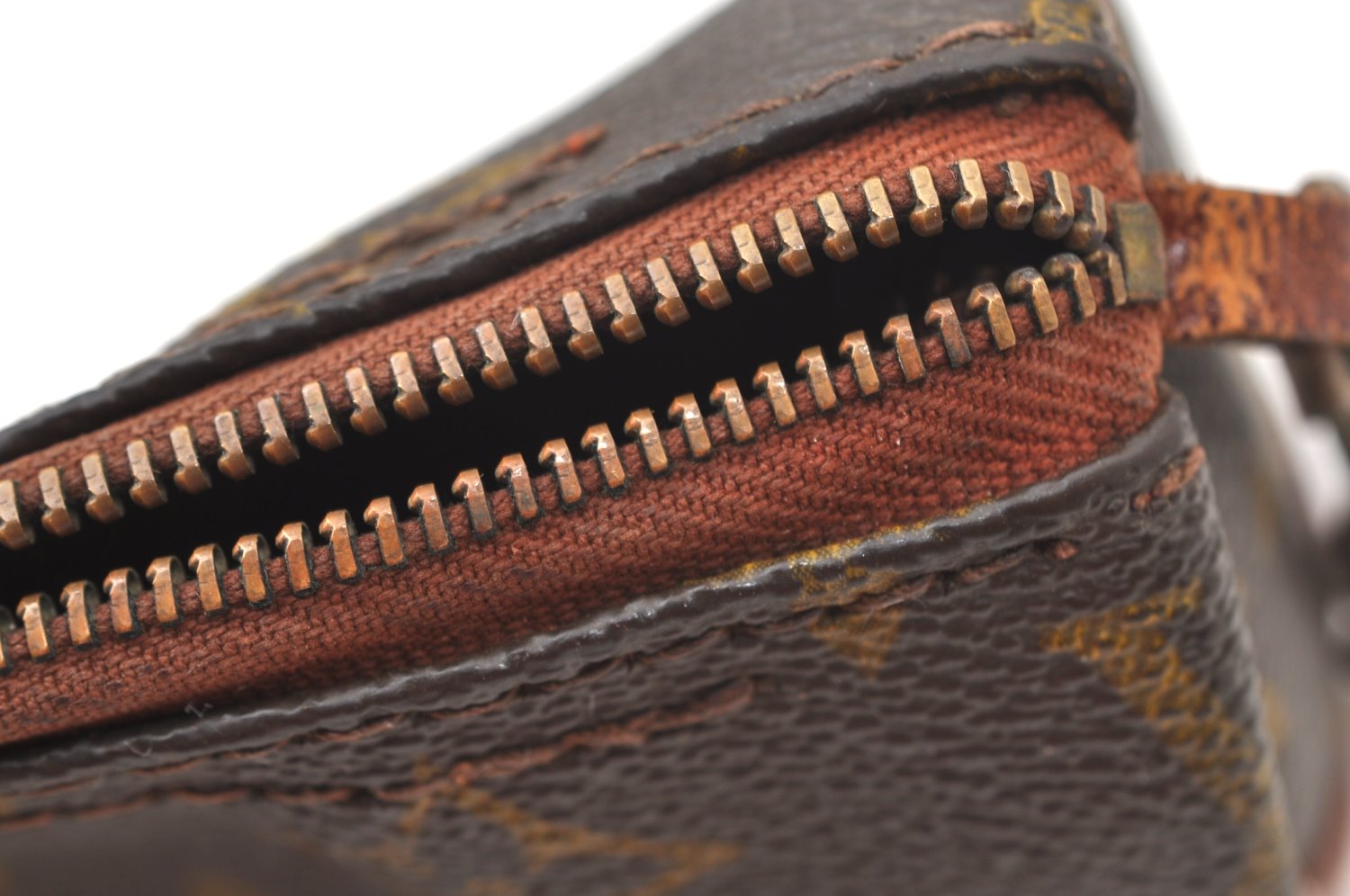 Authentic Louis Vuitton Monogram Papillon Pouch Old Model LV Junk K8828