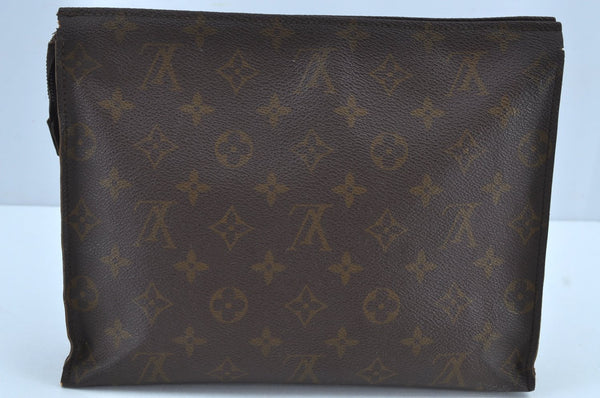 Auth Louis Vuitton Monogram Poche Toilette 26 Cosmetics Pouch Old Model LV K8829