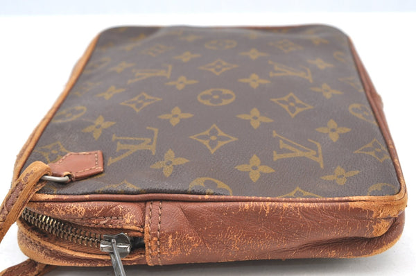 Authentic Louis Vuitton Monogram Pochette Sport Clutch Bag Old Model Junk K8830