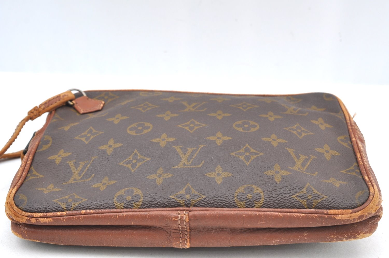 Authentic Louis Vuitton Monogram Pochette Sport Clutch Bag Old Model Junk K8830