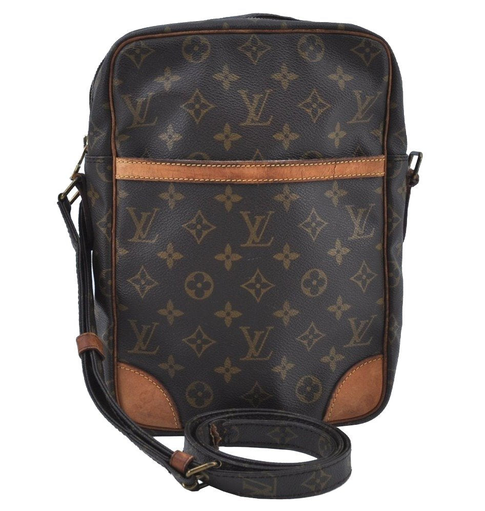 Authentic Louis Vuitton Monogram Danube MM Shoulder Cross Bag M45264 Junk K8837