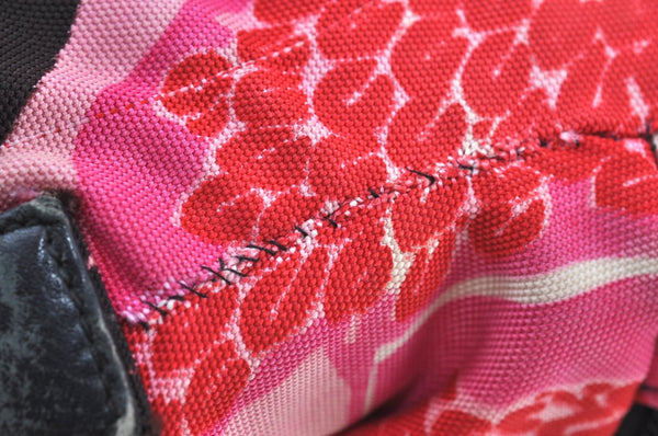 Authentic GUCCI Shoulder Hand Bag Purse Nylon Leather Pink Junk K8861