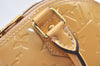 Authentic Louis Vuitton Vernis Alma BB 2Way Shoulder Hand Bag M90064 Beige K8875