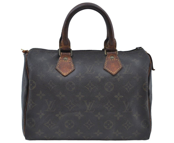Authentic Louis Vuitton Monogram Speedy 25 Boston Hand Bag M41528 Junk K8879