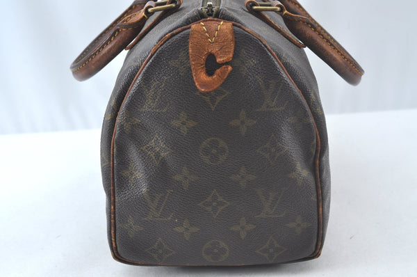 Authentic Louis Vuitton Monogram Speedy 25 Boston Hand Bag M41528 LV Junk K8879