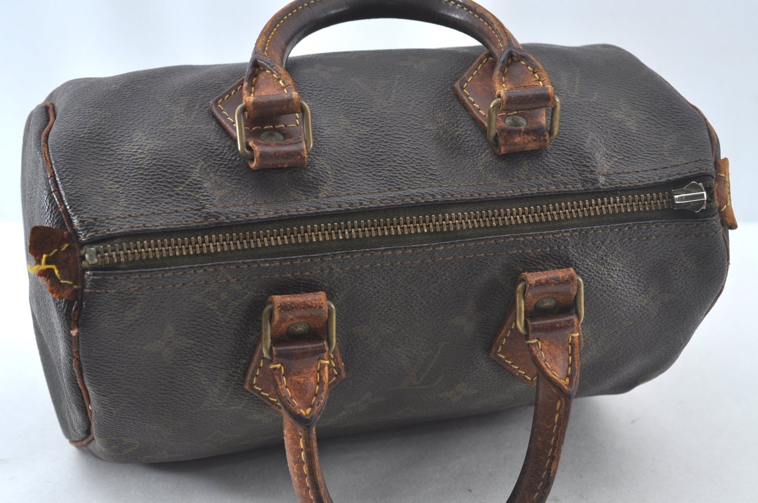 Authentic Louis Vuitton Monogram Speedy 25 Boston Hand Bag M41528 LV Junk K8879