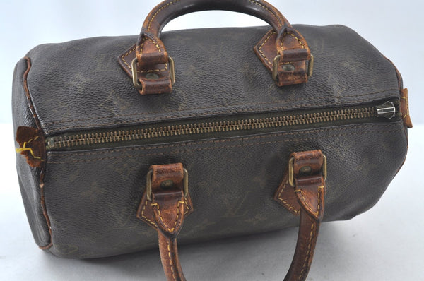 Authentic Louis Vuitton Monogram Speedy 25 Boston Hand Bag M41528 LV Junk K8879