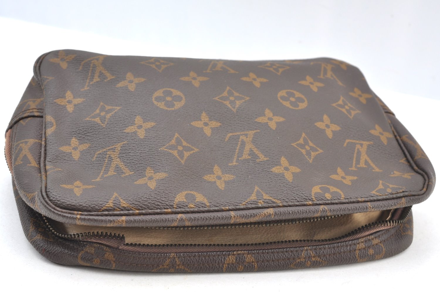 Auth Louis Vuitton Monogram Trousse Toilette 23 Clutch Bag M47524 Junk K8885