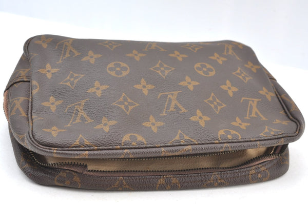 Auth Louis Vuitton Monogram Trousse Toilette 23 Clutch Bag M47524 Junk K8885