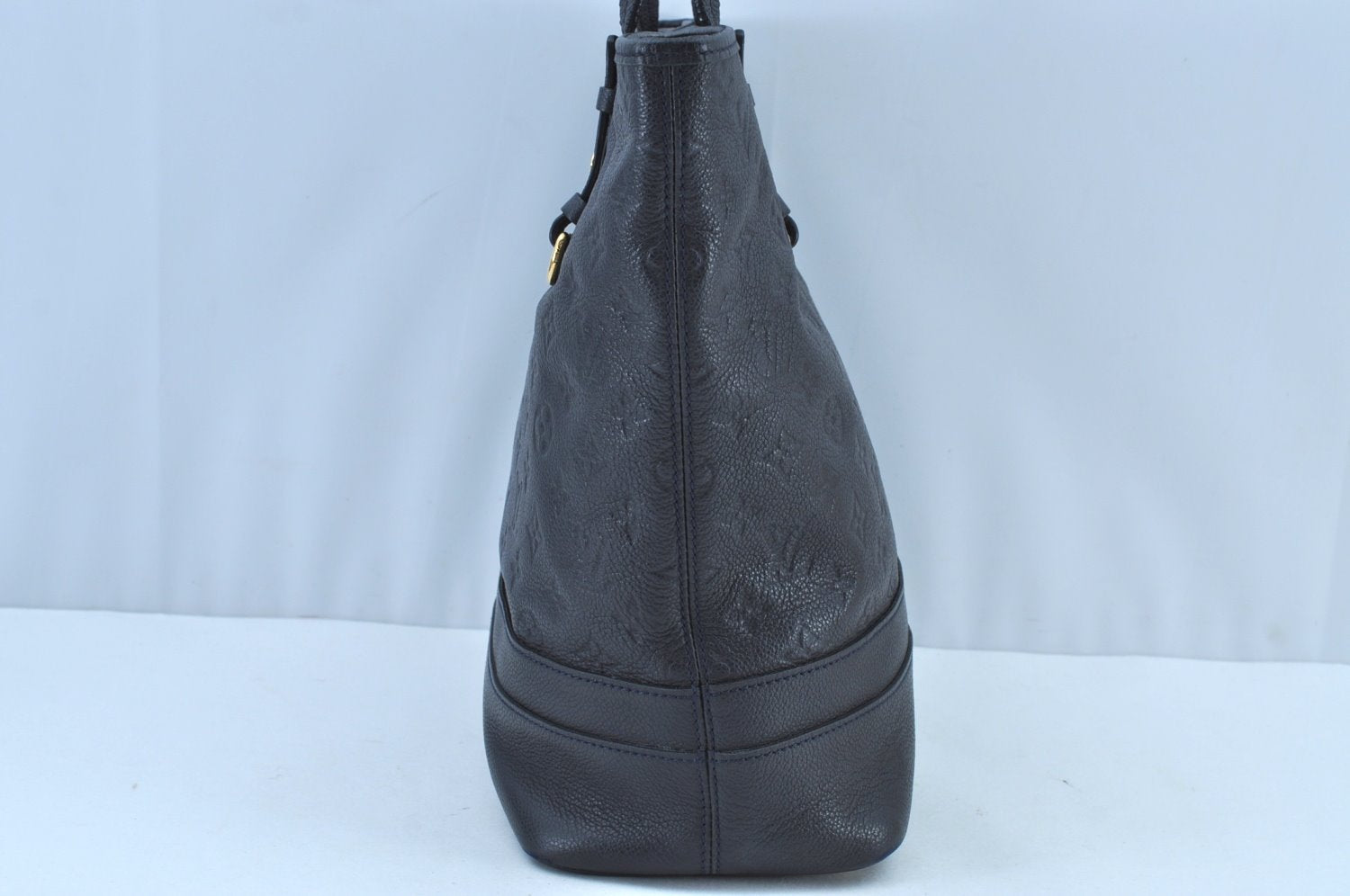 Auth Louis Vuitton Monogram Empreinte Citadine PM Tote Bag Navy M40517 LV K8888