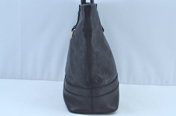 Auth Louis Vuitton Monogram Empreinte Citadine PM Tote Bag Navy M40517 LV K8888