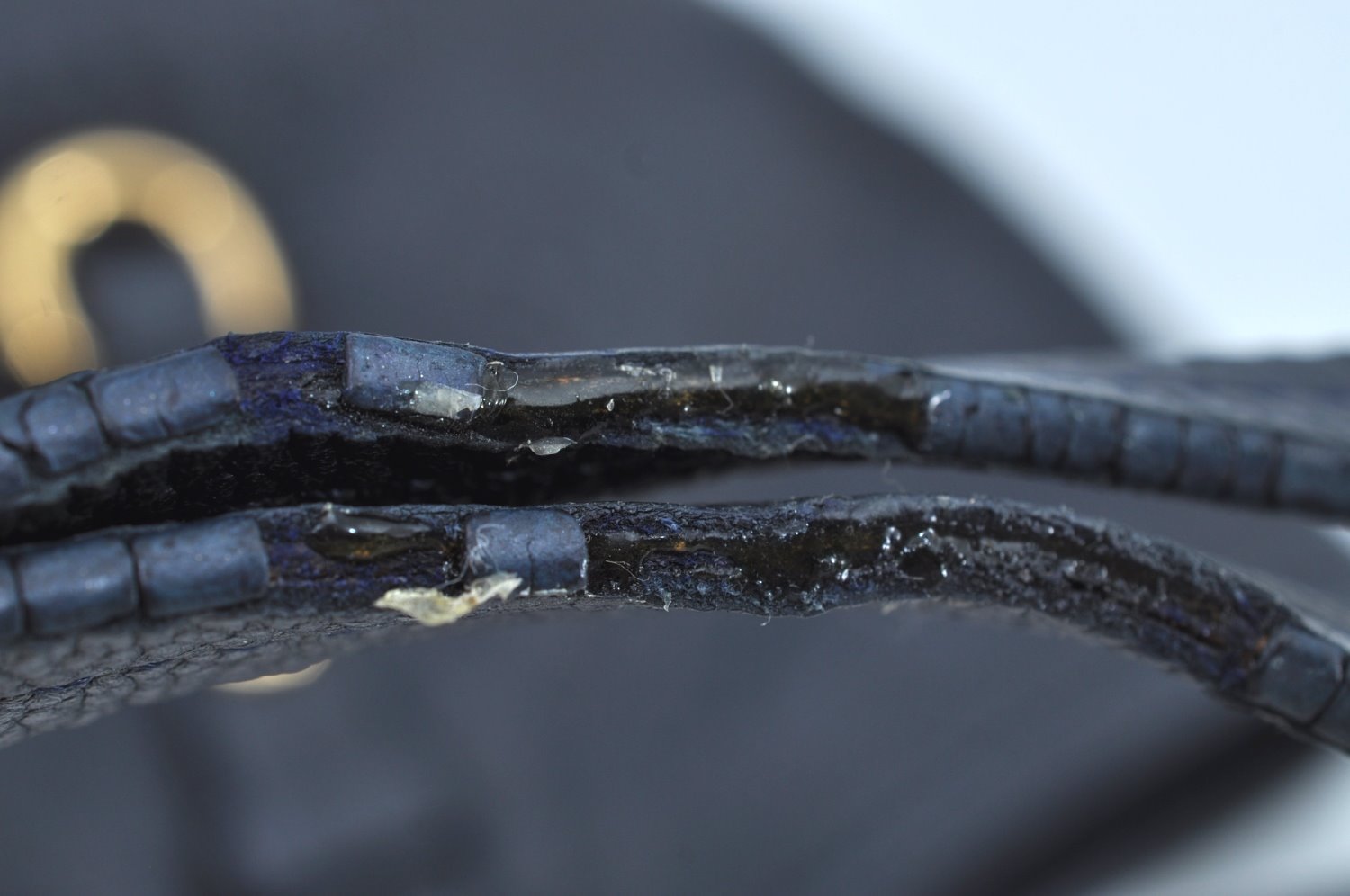 Auth Louis Vuitton Monogram Empreinte Citadine PM Tote Bag Navy M40517 LV K8888