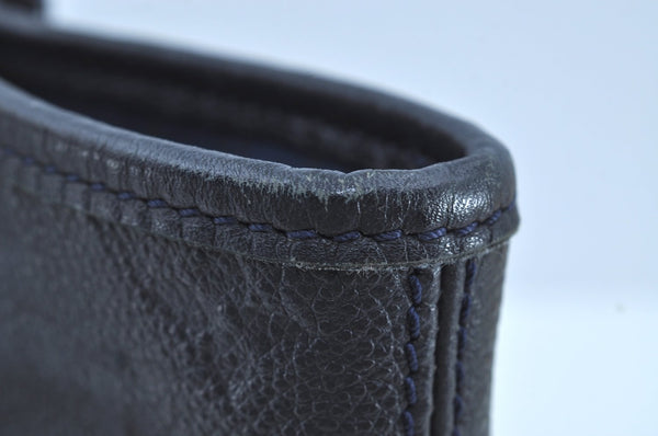 Auth Louis Vuitton Monogram Empreinte Citadine PM Tote Bag Navy M40517 LV K8888