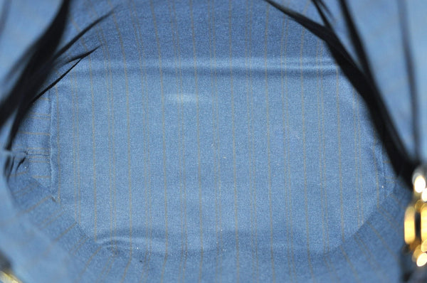 Auth Louis Vuitton Monogram Empreinte Citadine PM Tote Bag Navy M40517 LV K8888