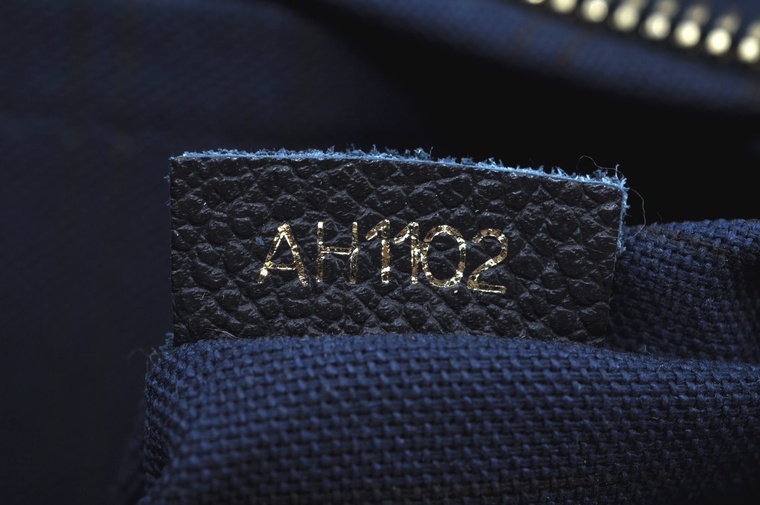 Auth Louis Vuitton Monogram Empreinte Citadine PM Tote Bag Navy M40517 LV K8888