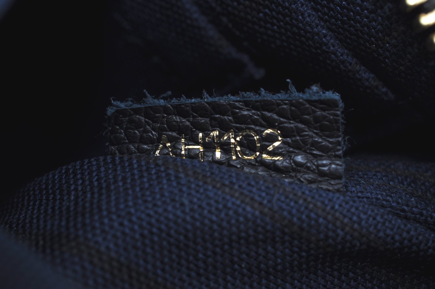 Auth Louis Vuitton Monogram Empreinte Citadine PM Tote Bag Navy M40517 LV K8888