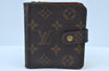 Authentic Louis Vuitton Monogram Compact Zip Bifold Wallet Purse M61667 LV K8890