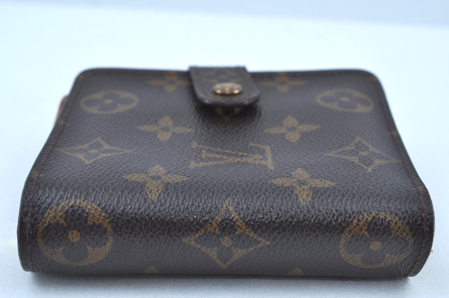 Authentic Louis Vuitton Monogram Compact Zip Bifold Wallet Purse M61667 LV K8890