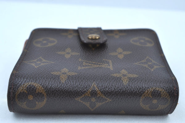 Authentic Louis Vuitton Monogram Compact Zip Bifold Wallet Purse M61667 LV K8890
