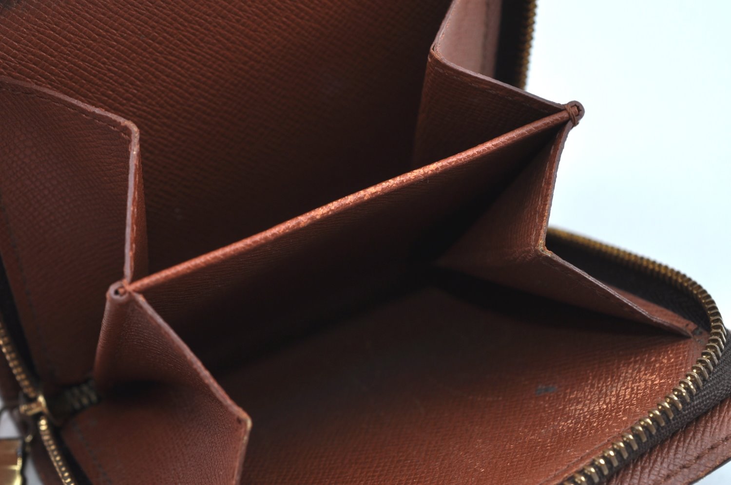 Authentic Louis Vuitton Monogram Compact Zip Bifold Wallet Purse M61667 LV K8890