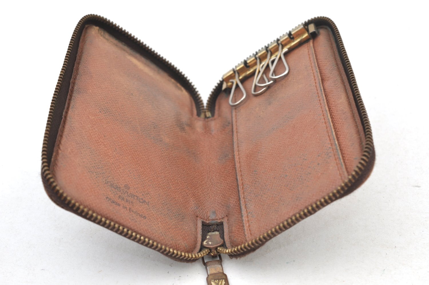 Authentic Louis Vuitton Monogram Pochette 6 Cles Key Case Holder M62610 LV K8891